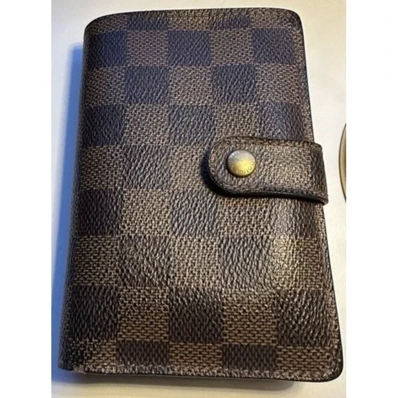 Vintage Louis Vuitton Damier Ebene Porte-Monnaie Viennois French Purse Wallet - Picture 2 of 16